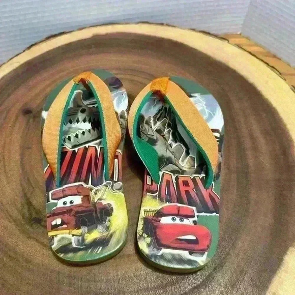 Disney Other - Disney Lightning McQueen and Mater Flip Flops for Kids – Cars on the Road 11/12